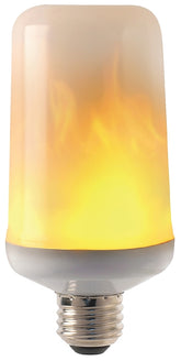 Feit Electric C/FLAME/LED LED Bulb, Specialty, T60 Lamp, E26 Lamp Base, White, Warm White Light, 1500 K Color Temp
